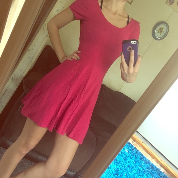 Charlotte Russe Dresses & Skirts - Pink Dress with Blue Bow